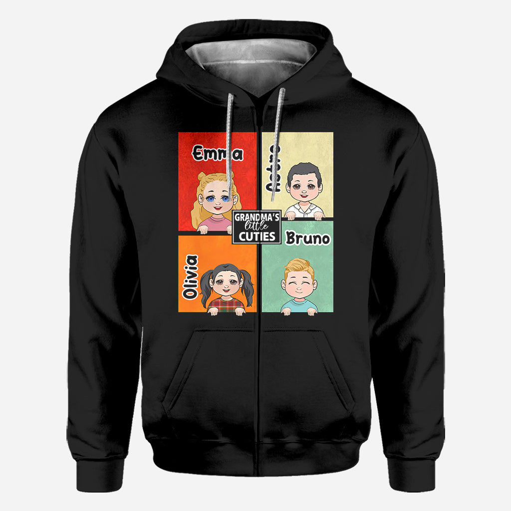 Omas kleine Lieblinge – Geschenk für Oma, Tante – Personalisiertes T-Shirt