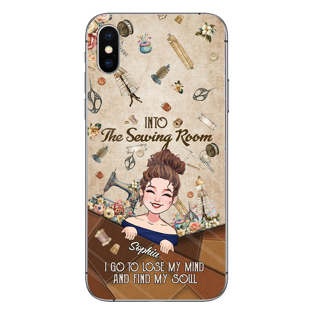 And Into The Sewing Room I Go - Personalized Sewing Phone Case