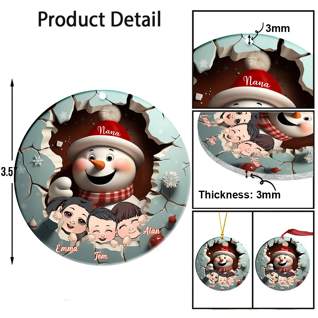 Schneemann-Oma/Nana/Mimi/Gigi... - Personalisierter Oma-Schmuck