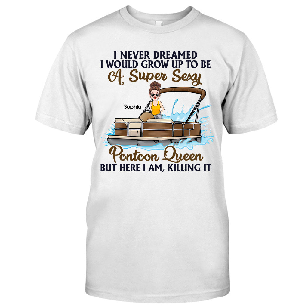 Pontoon Queen – Personalisiertes Pontoon-T-Shirt & Hoodie