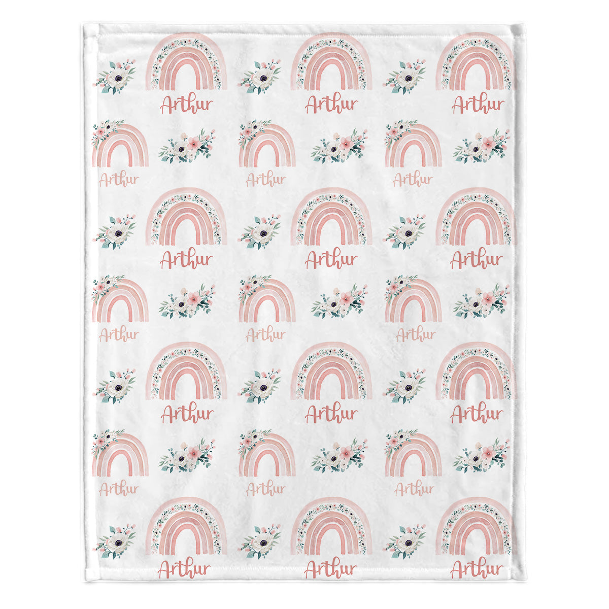 Retro Rainbow Custom Name - Personalized grandson Blanket