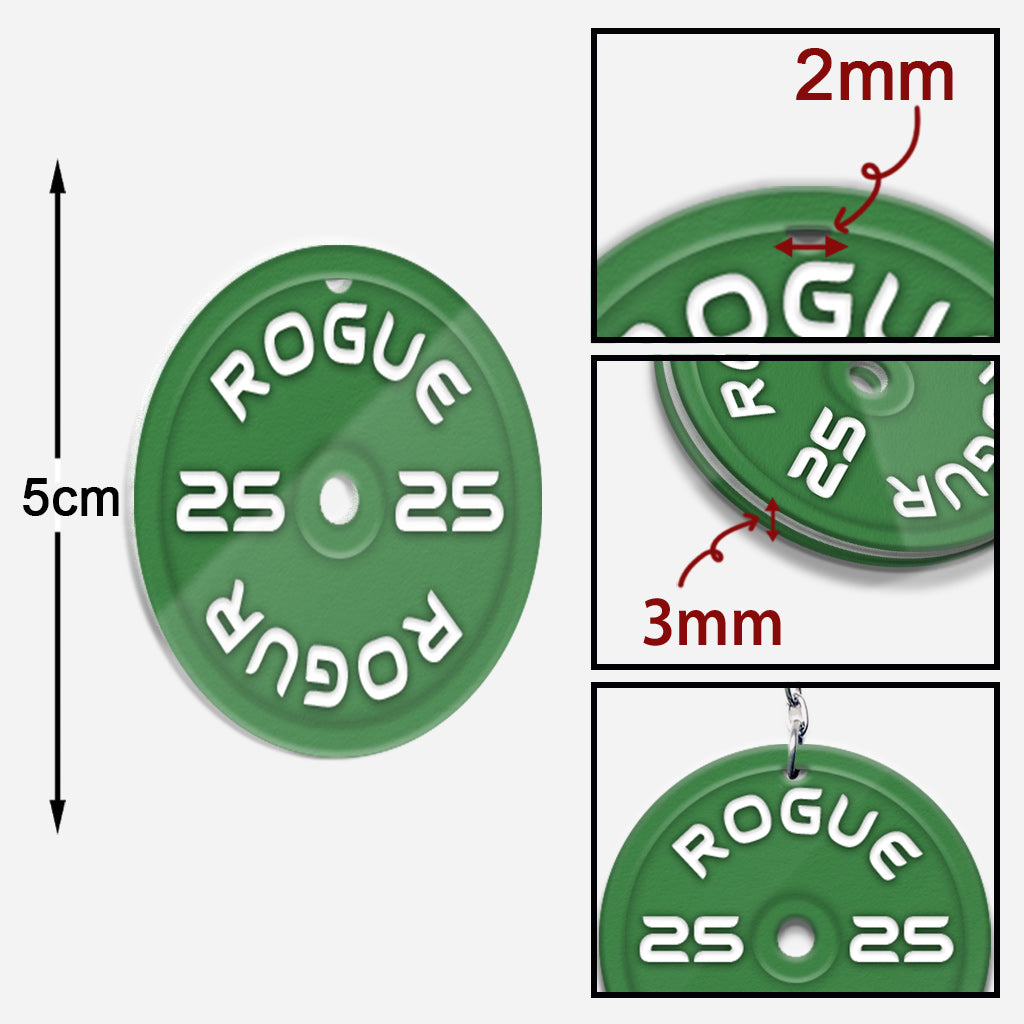 Gewichtsscheiben – Personalisierter Fitness-Schlüsselanhänger