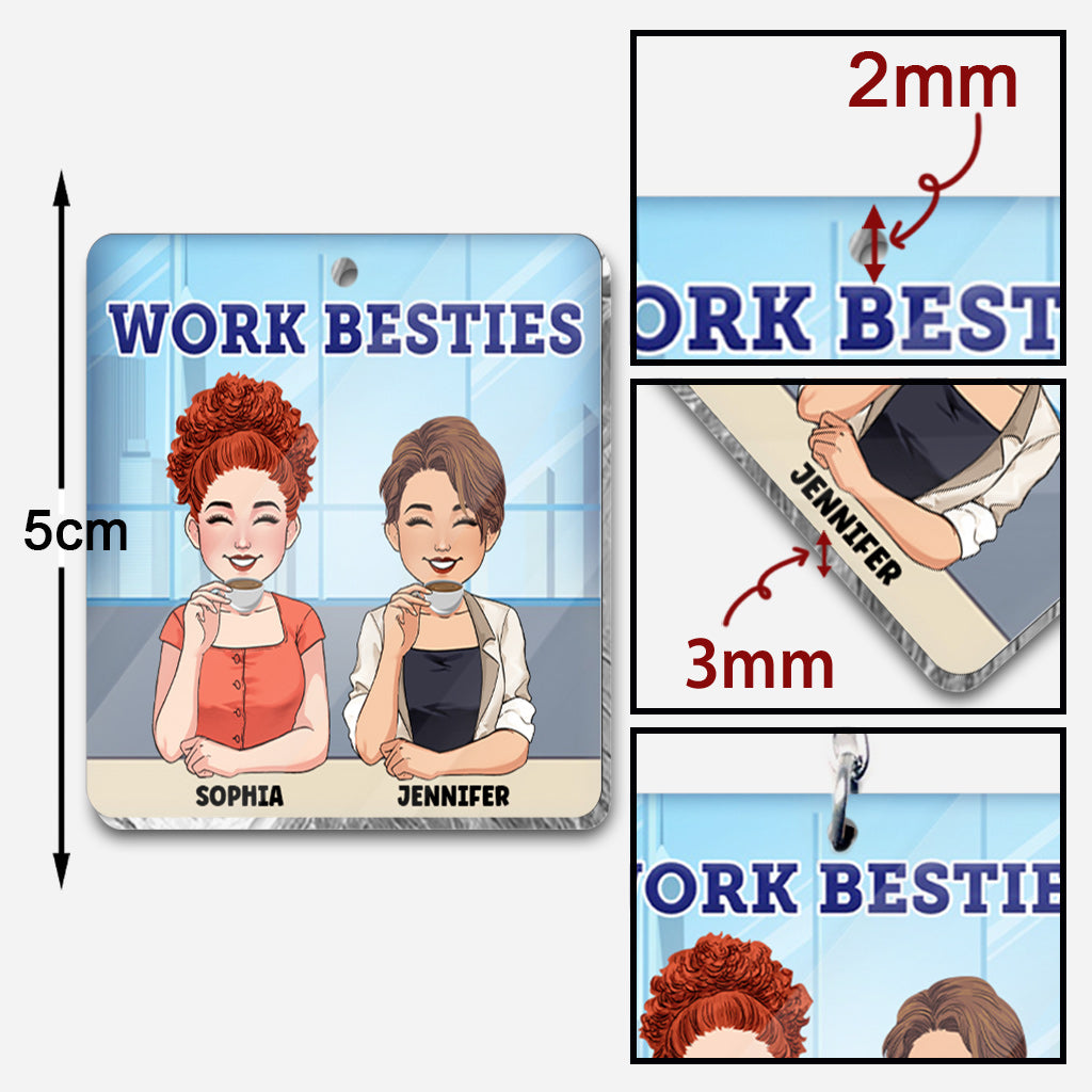 Work Bestie - Personalized Colleague Keychain