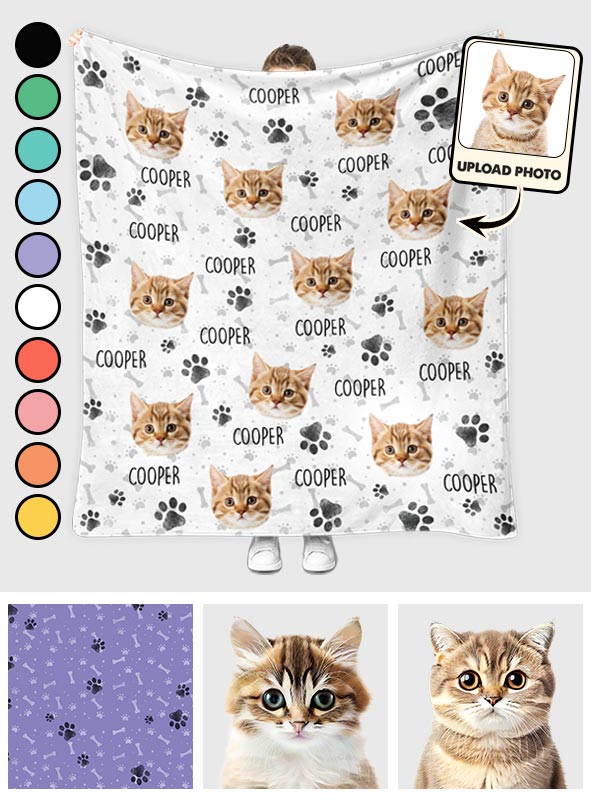 Colorful Pattern - Personalized Cat Blanket