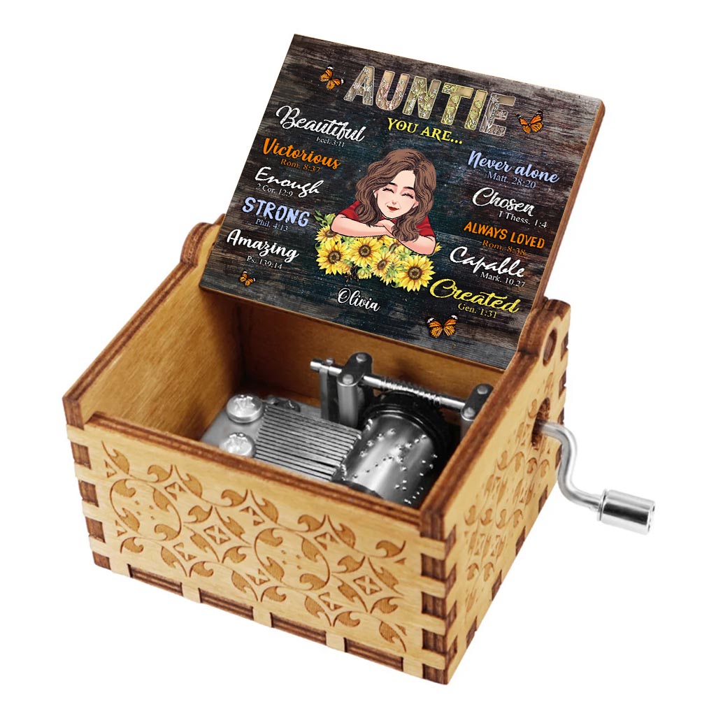 Mama, du bist es! – Geschenk für Mama, Tante, Oma – Personalisierte Spieluhr mit Handkurbel