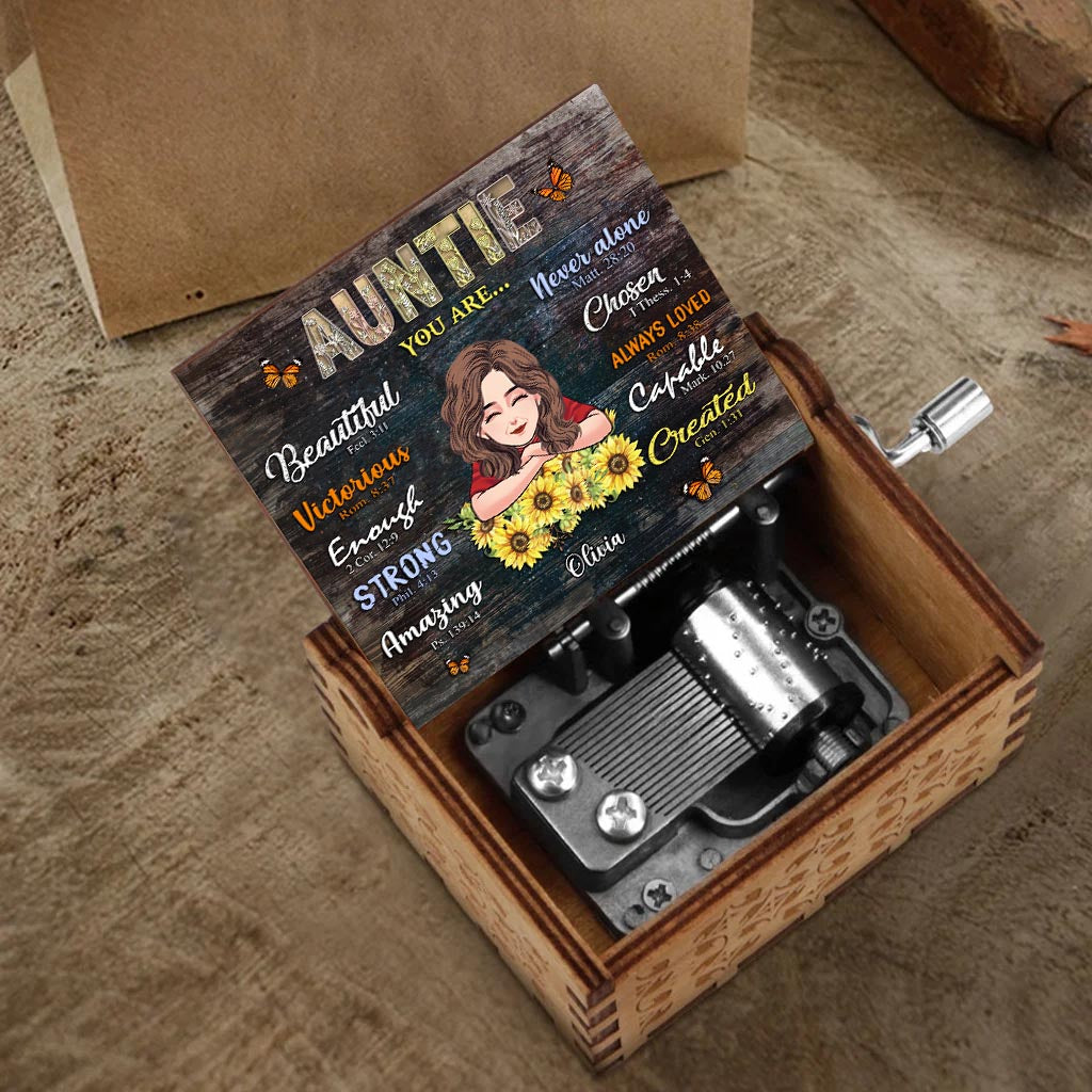 Mama, du bist es! – Geschenk für Mama, Tante, Oma – Personalisierte Spieluhr mit Handkurbel