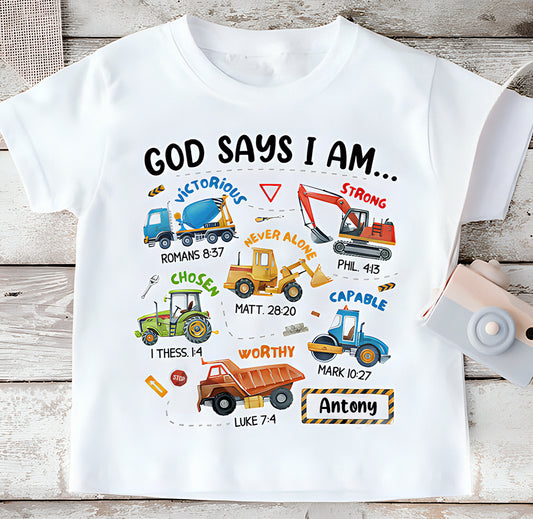 Gott sagt, ich bin es – personalisiertes Kinder-T-Shirt