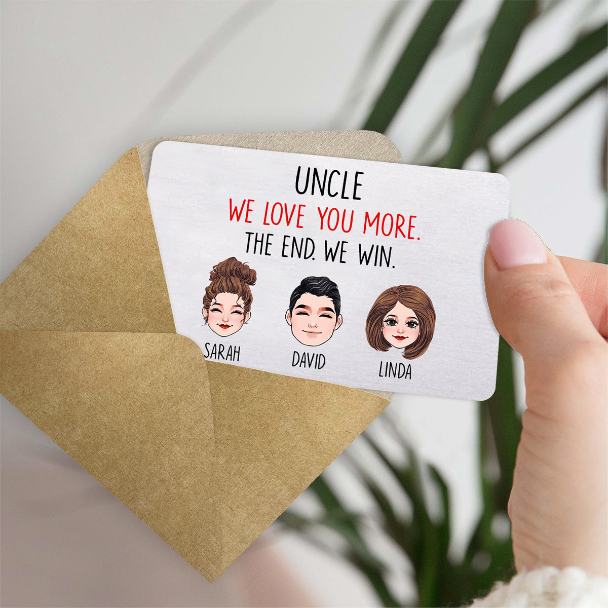 Papa, ich hab dich lieb! – Geschenk für Papa, Oma, Opa, Mama, Onkel, Tante, Freund, Bruder, Schwester – Personalisierte Brieftaschenkarte