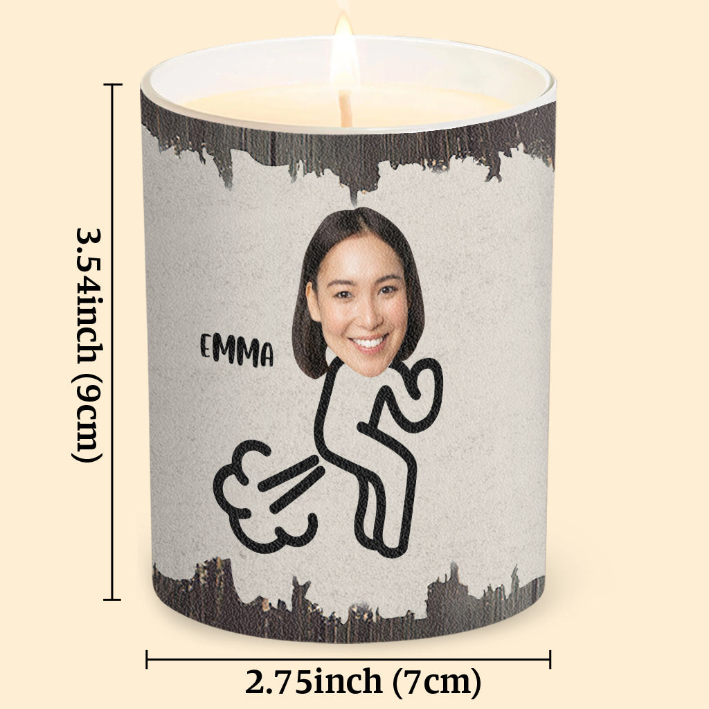 Furzlöscher – Geschenk für Papa, Oma, Opa, Mama, Onkel, Tante, Sohn, Tochter, Bruder, Schwester, Enkelin, Enkel, Ehemann, Ehefrau, Freund, Freundin, Freund – Personalisierte Kerze mit Holzdeckel