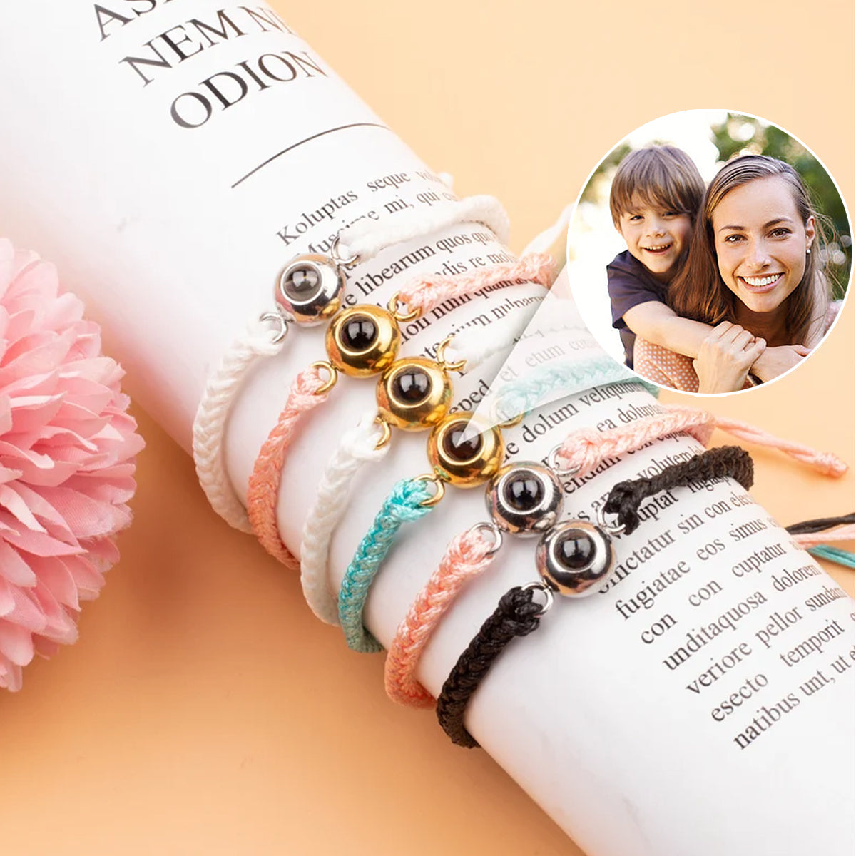 Ich liebe meinen Sohn – Personalisiertes Armband mit Sohn-Projektion