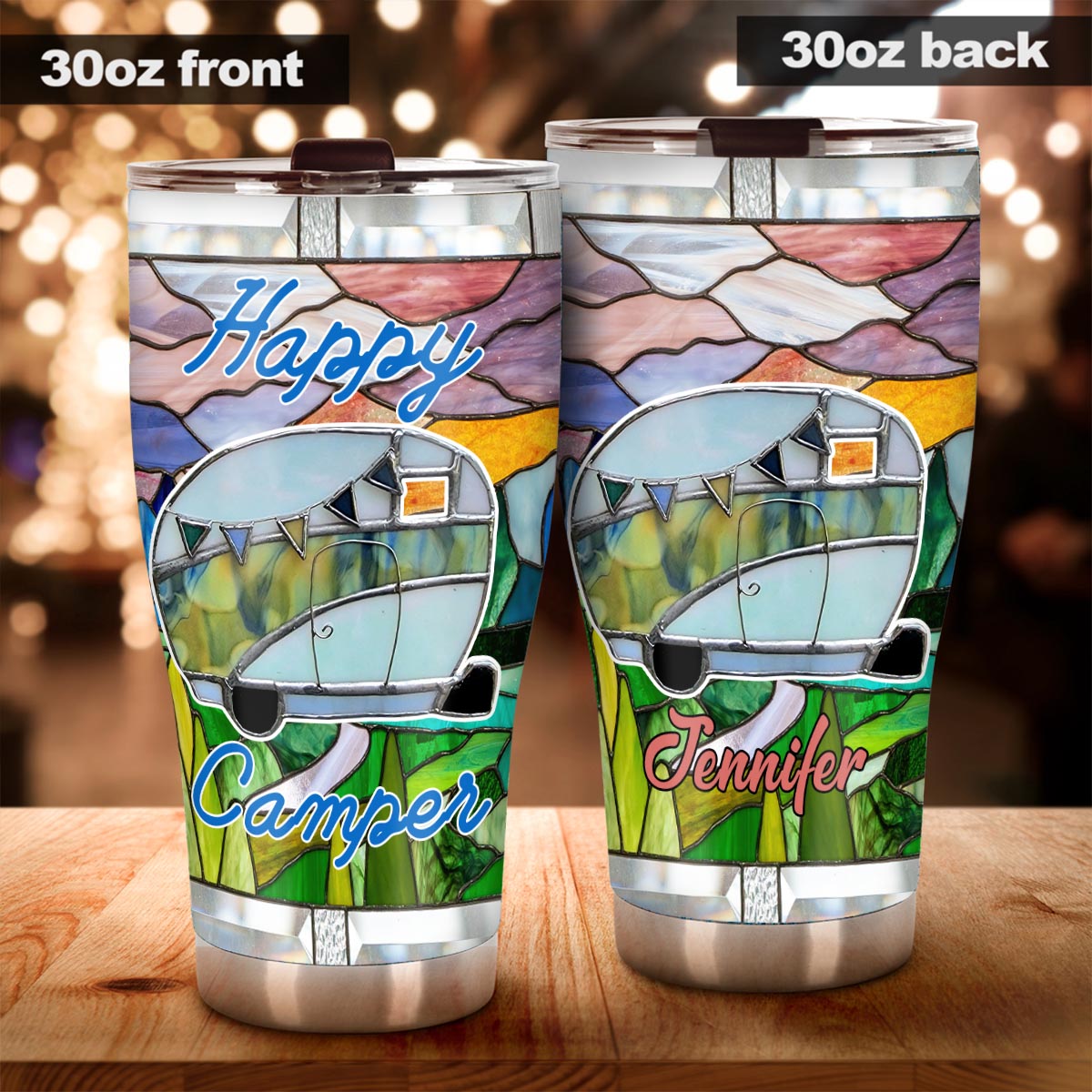 Happy Camper – Personalisierter Campingbecher