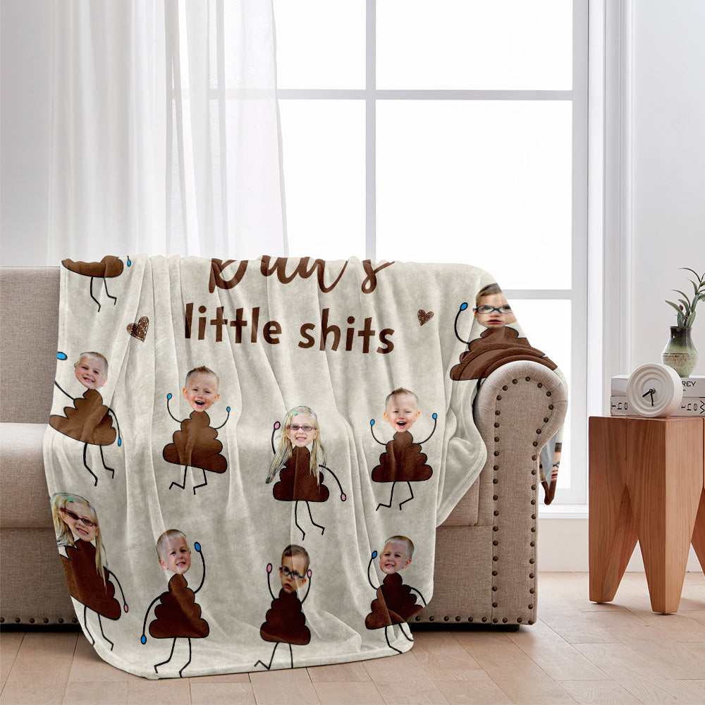 Omas kleine Lieblinge – Geschenk für Oma, Mama, Papa, Opa – Personalisierte Decke