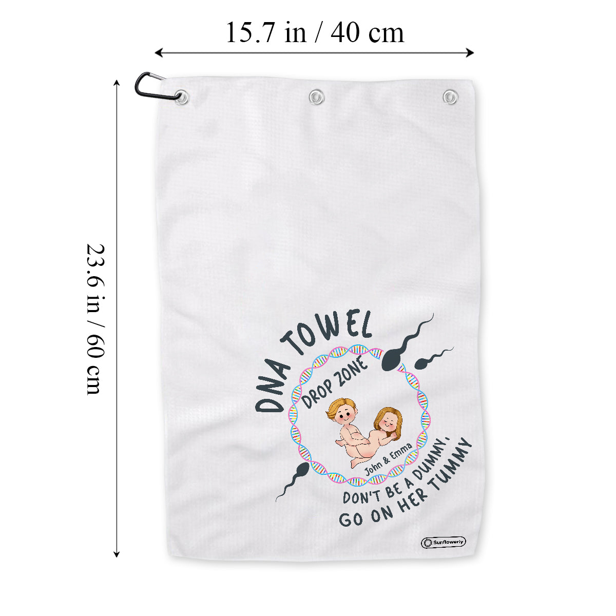 Drop Zone - Personalized Couple Golf Towel