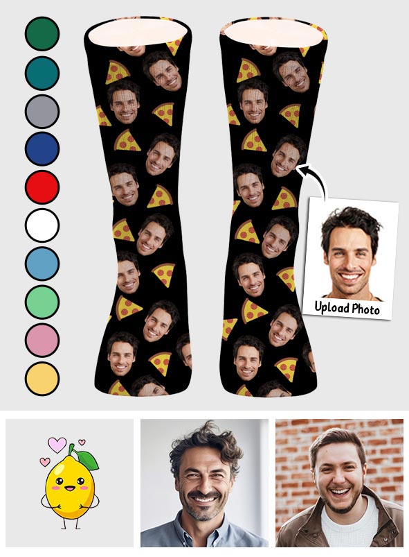Lustiges Symbolmuster – Personalisierte Onkel-Socken