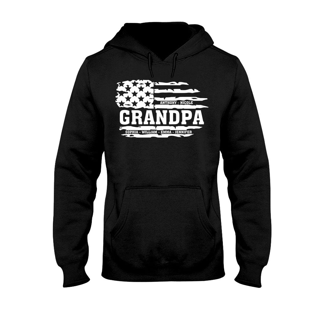 Opa-Flagge (USA) – Personalisiertes Opa-T-Shirt & Hoodie