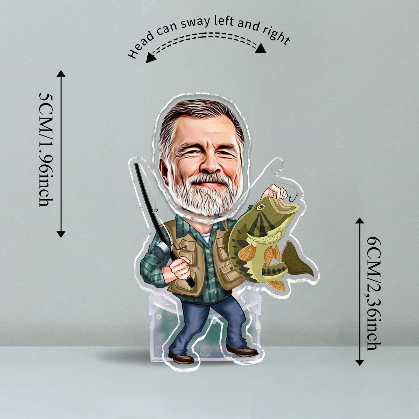 Der Schüttelhaken - Personalisierter Angel-Schüttelkopf