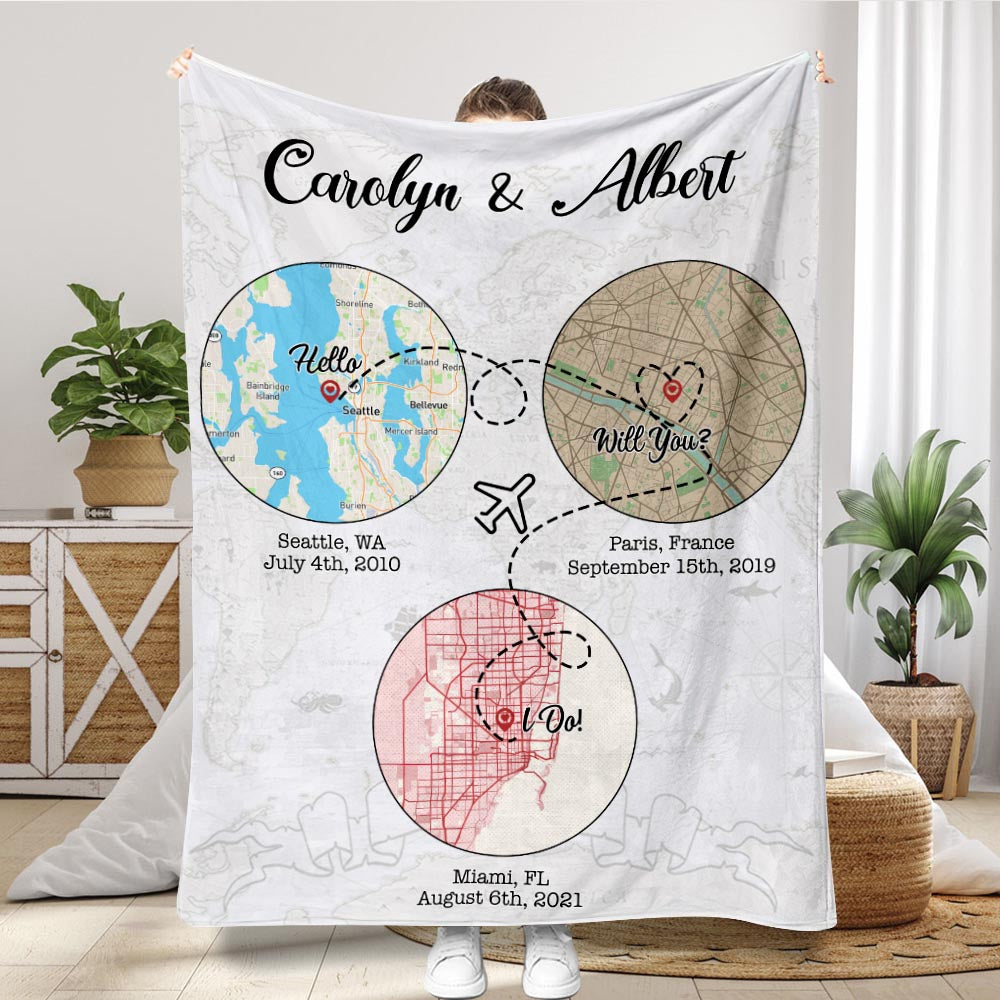 Hallo, willst du oder ich? - Personalisierte Ehepaar-Decke