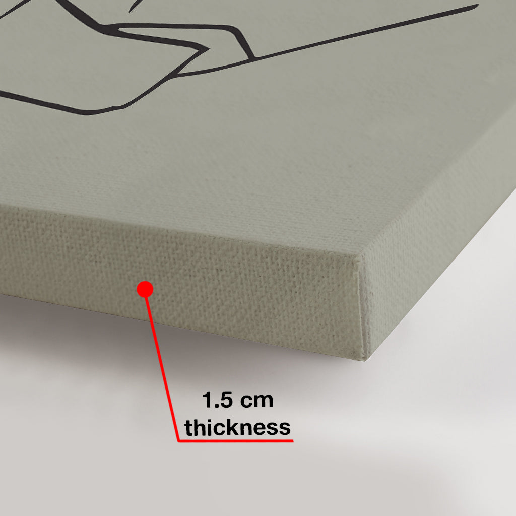 Linienkunst-Porträt – Personalisierte Leinwand und Poster für Geschwisterpaare
