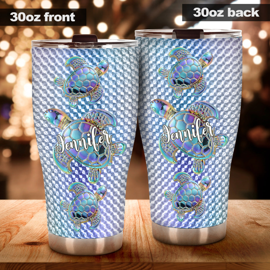 Salty Lil Beach – Personalisierter Schildkröten-Trinkbecher