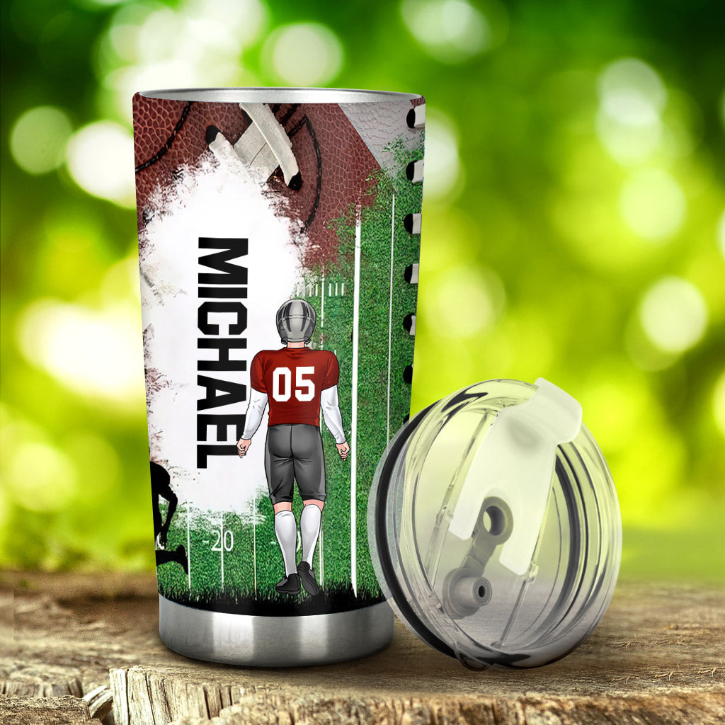 Fußballbegeistert – Personalisierter Trinkbecher als Geschenk für Fußballfans, Väter, Ehemänner und Söhne