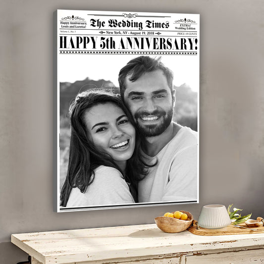 Die Hochzeitszeit – Personalisierte Leinwand und Poster für Ehemann und Ehefrau