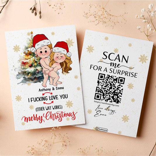 Ich liebe dich, egal wie es geht – personalisierte QR-Grußkarte