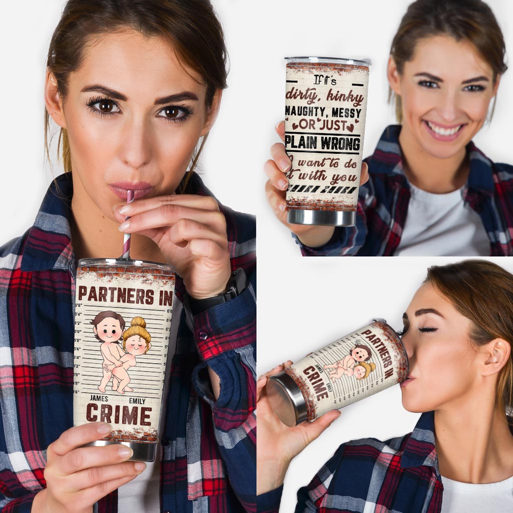 Partner in Crime – Personalisierter Paar-Trinkbecher