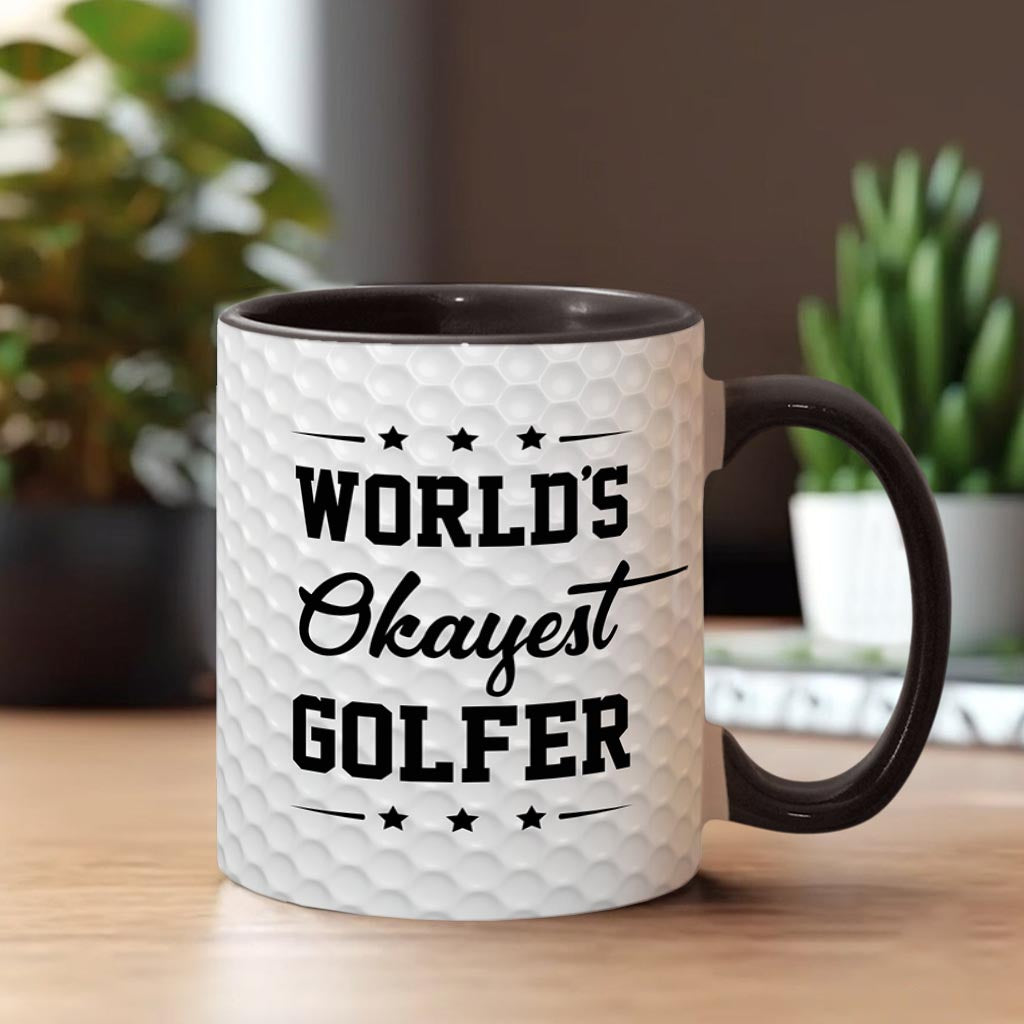 Weltweit mittelmäßigster Golfer – Personalisierte Golf-Akzent-Tasse