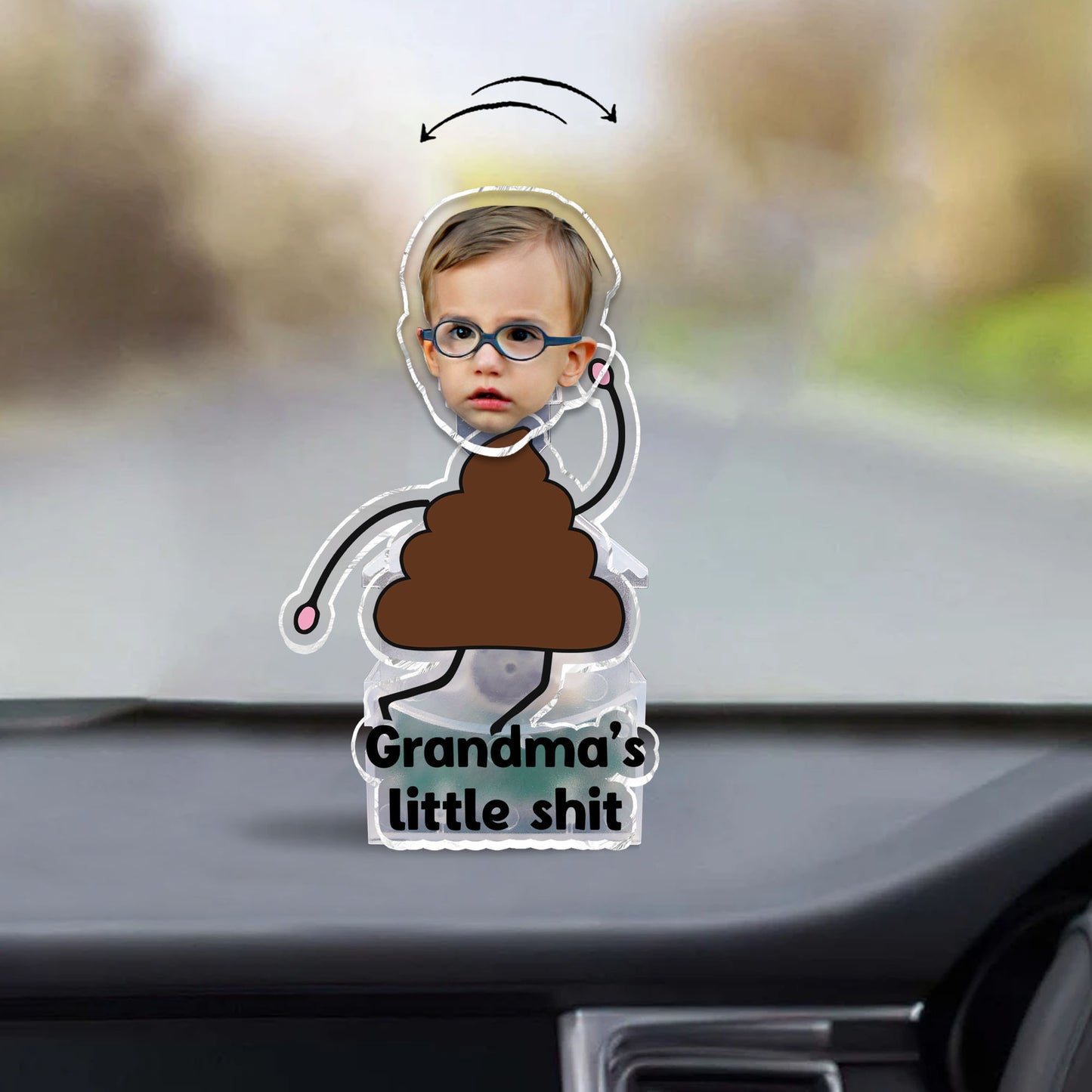 Oma, du kleine Schlampe – Geschenk für Oma – Personalisierter Wackelkopf