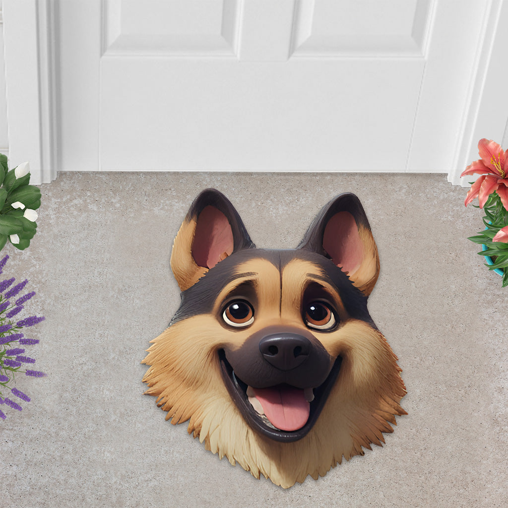 Niedliche Haustiermatte – personalisierte Fußmatte in Hundeform