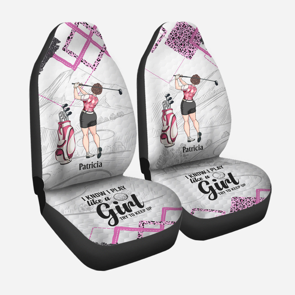 Golfunterricht – Golfgeschenk für sie, Freundin, Ehefrau, Tochter – Personalisierte Sitzbezüge