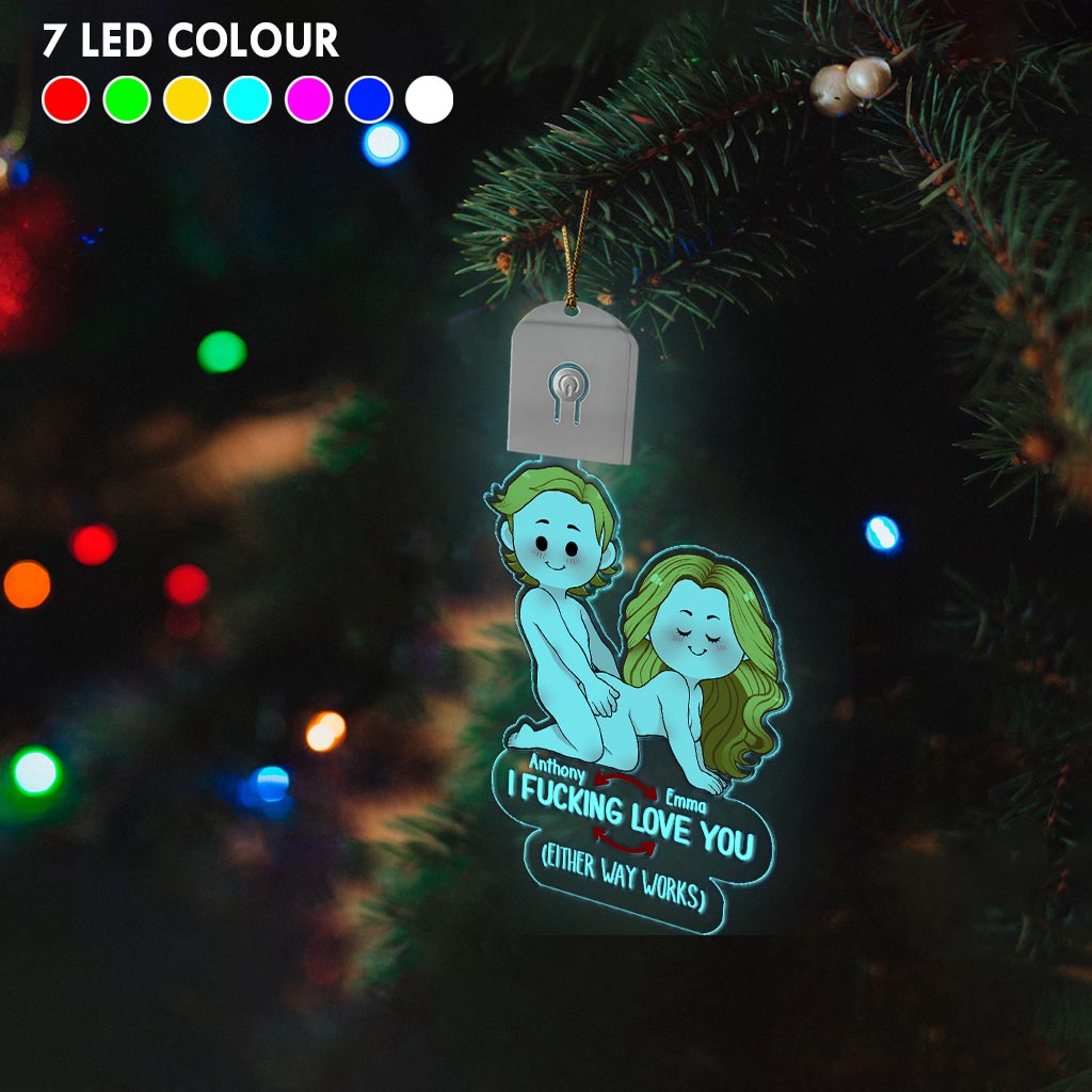 Ich liebe dich – Personalisierte LED-Acryl-Ornamente in Paarform