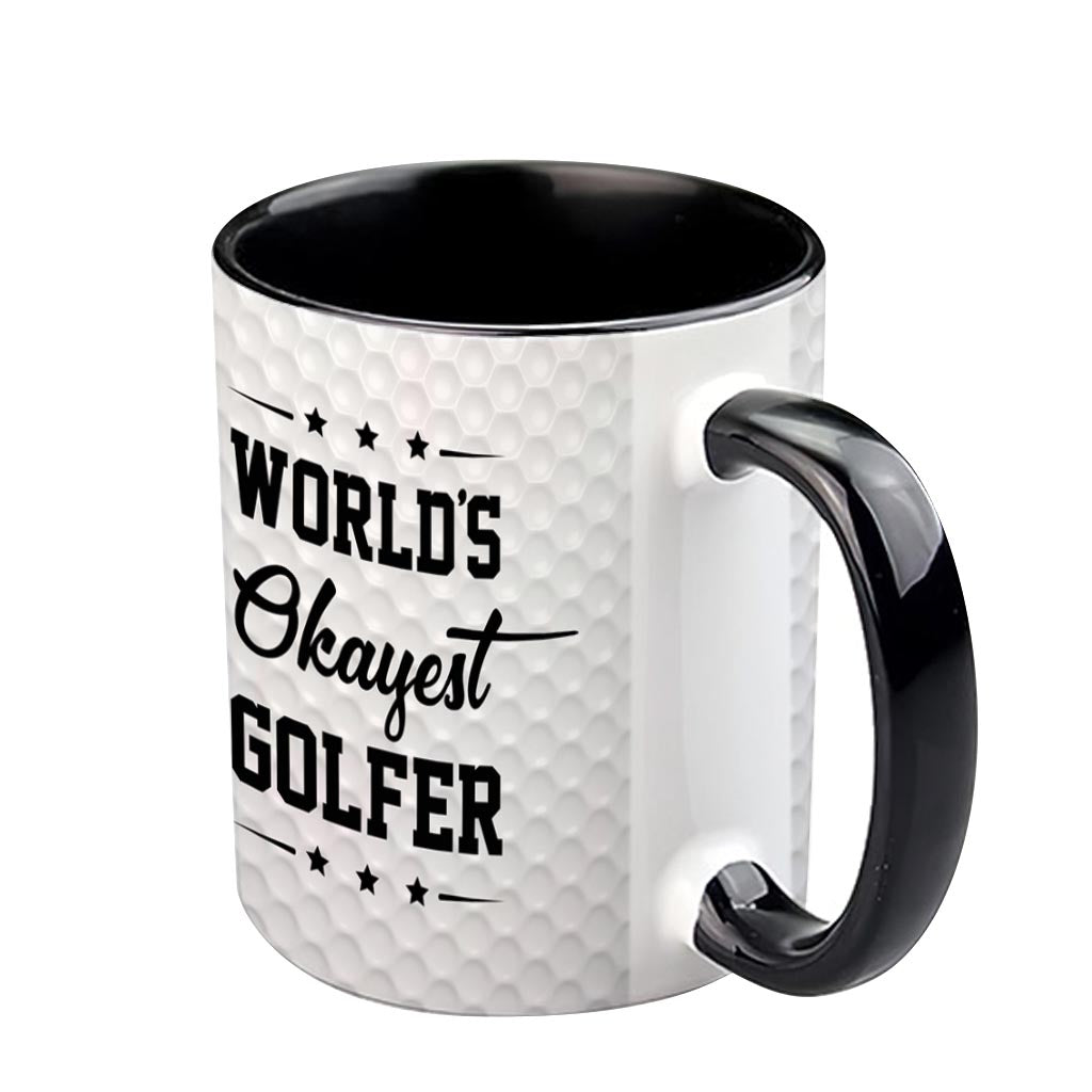 Weltweit mittelmäßigster Golfer – Personalisierte Golf-Akzent-Tasse