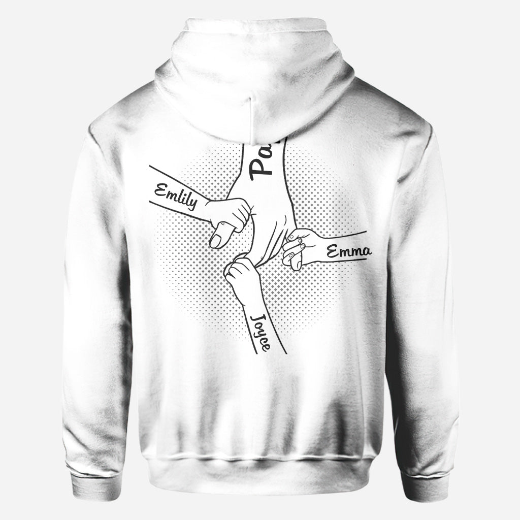 Hand in Hand werde ich dich immer beschützen – Personalisiertes Familien-T-Shirt