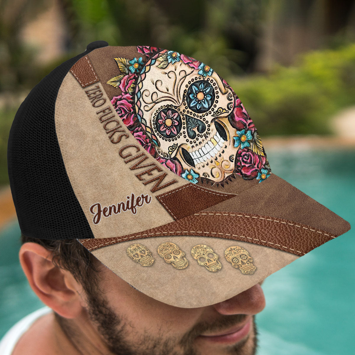 Zero F Given - Personalized Skull Trucker Hat
