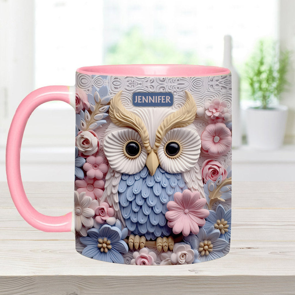 Wunderschöne Eule – Eulengeschenk für Freund/Freundin – Personalisierte Tasse