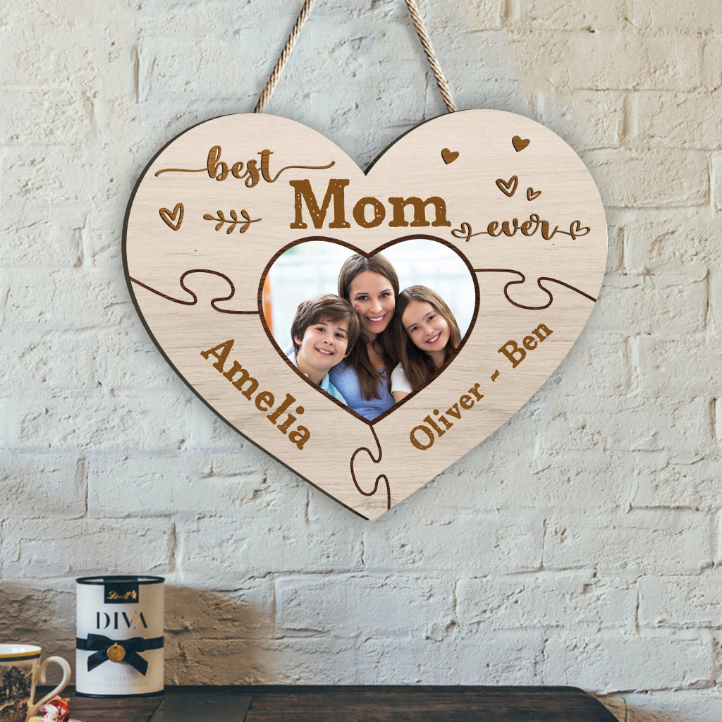 Die beste Oma aller Zeiten – Geschenk für Oma, Opa, Mama, Papa, Tante, Onkel, Schwester, Bruder – Personalisiertes Holzschild