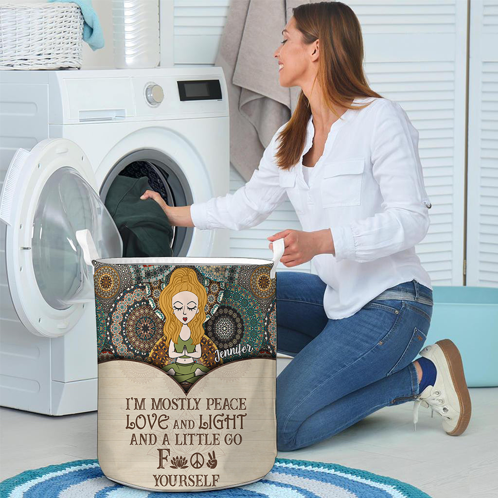 I'm Mostly Peace - Personalized Yoga Storage Basket