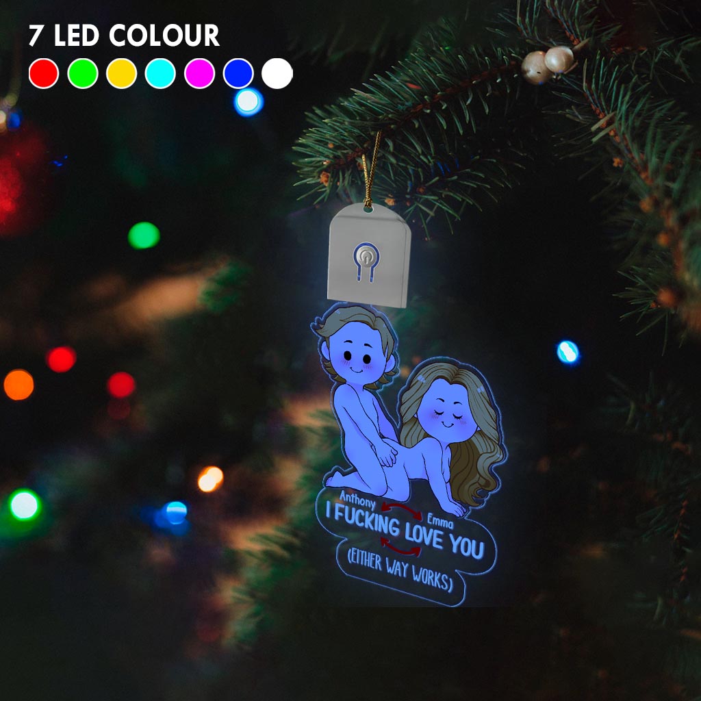 Ich liebe dich – Personalisierte LED-Acryl-Ornamente in Paarform