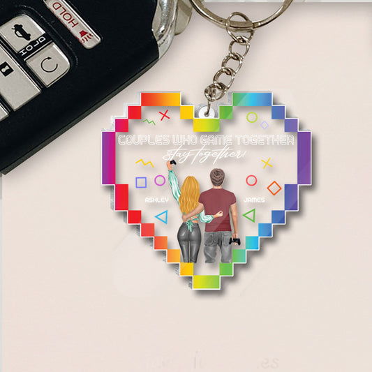Couples Who Game Together Stay Together - Personalized Video Game Keychain