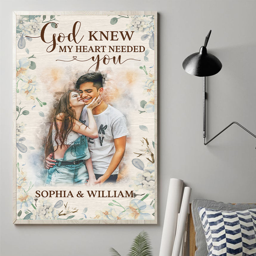 Aquarell-Paar – Personalisierte Leinwand und Poster für Paare