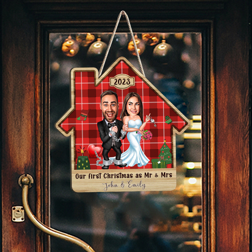 Unser erstes gemeinsames Weihnachtsfest – personalisiertes Holzschild für Ehepaare