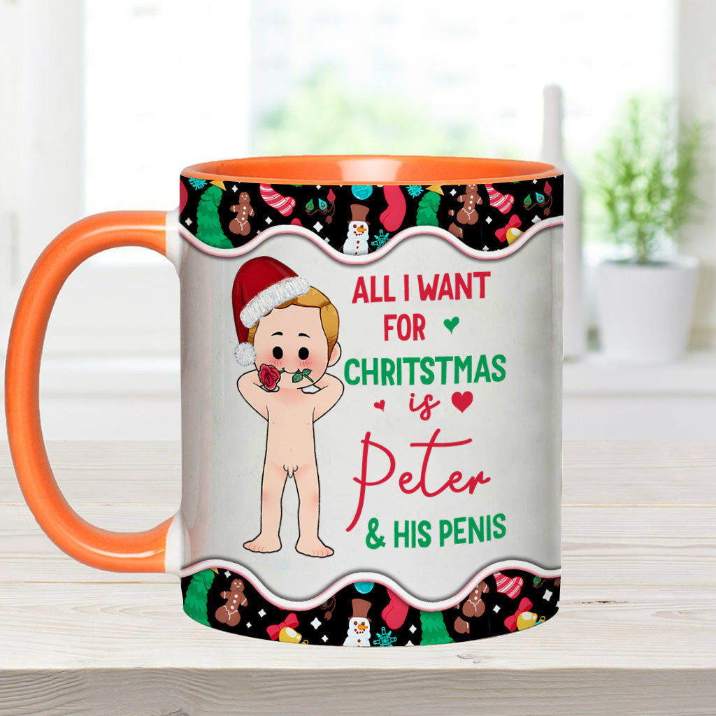 Alles, was ich mir zu Weihnachten wünsche – Personalisierte Tasse für Paare