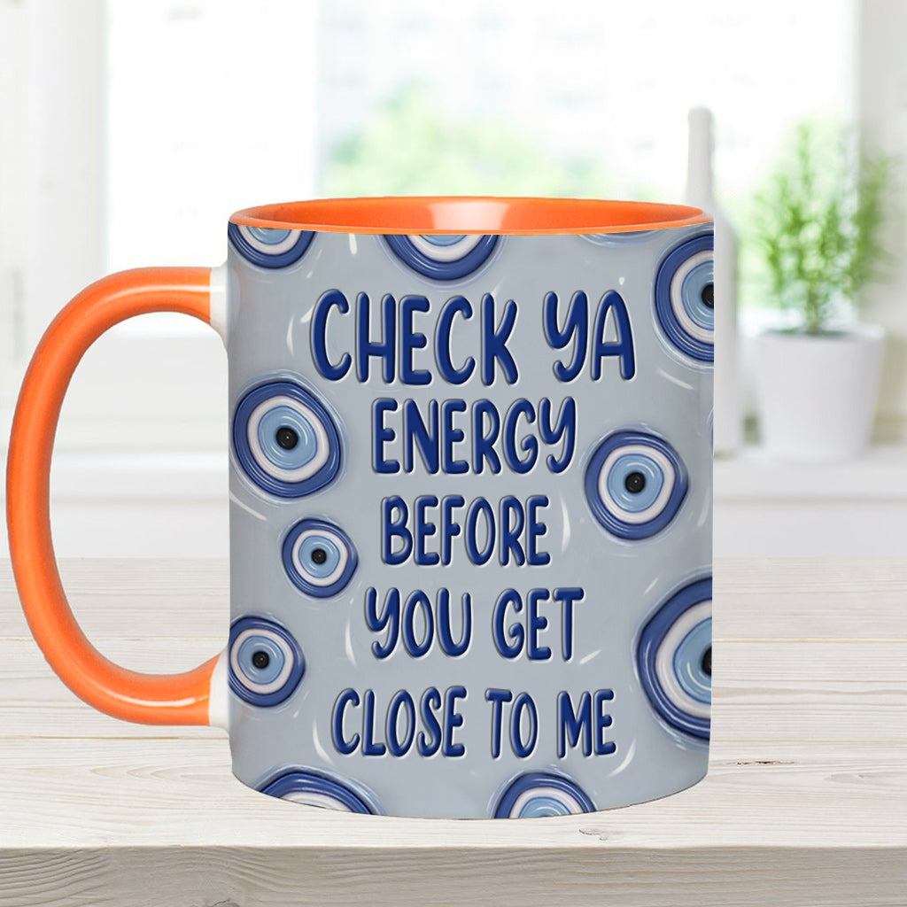 Check Ya Energy - Personalized Witch Accent Mug