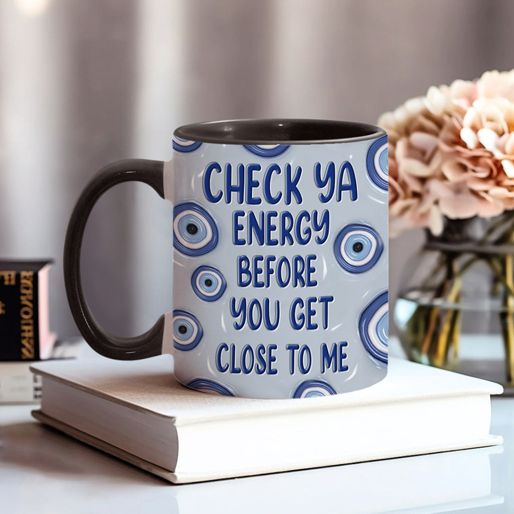 Check Ya Energy - Personalized Witch Accent Mug