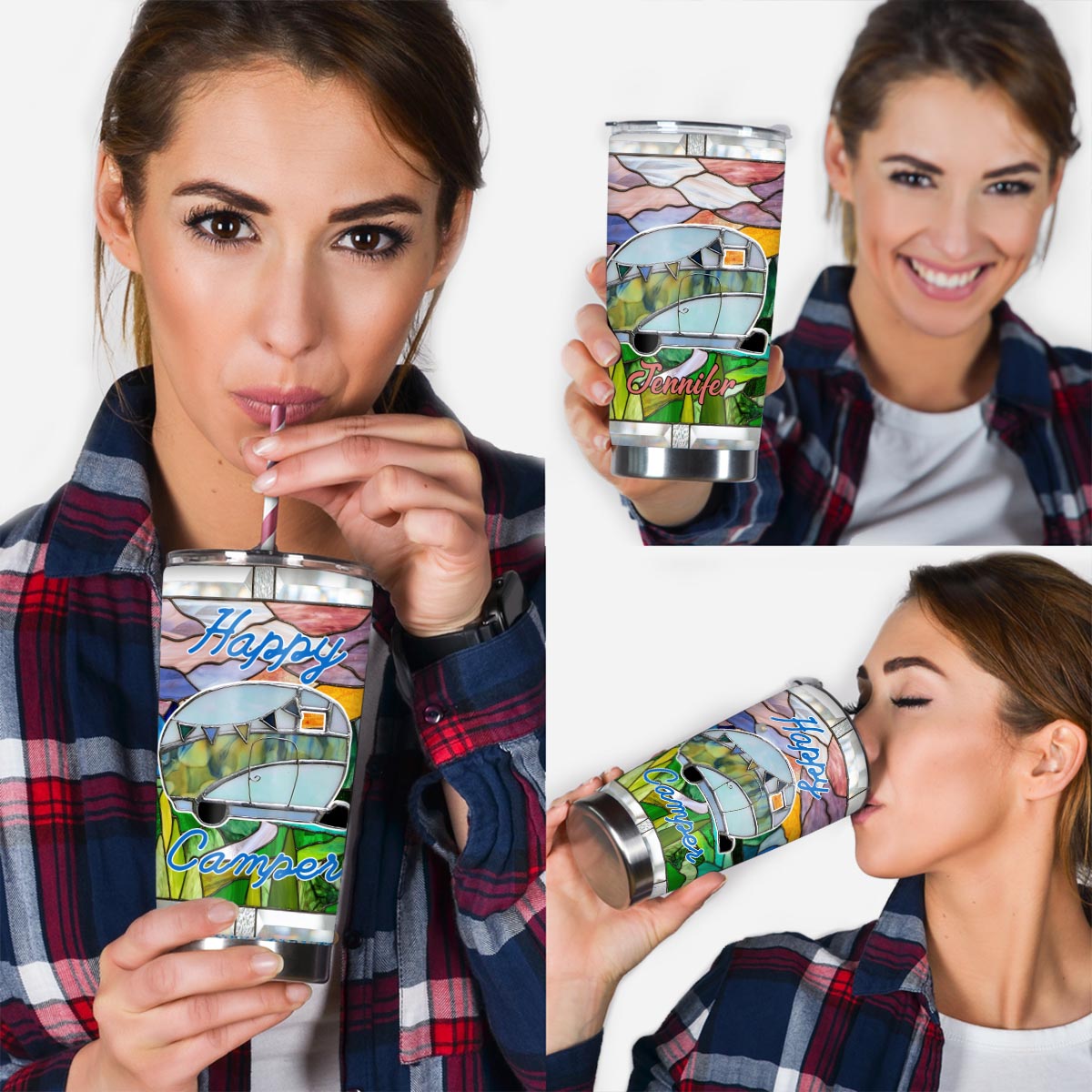 Happy Camper – Personalisierter Campingbecher