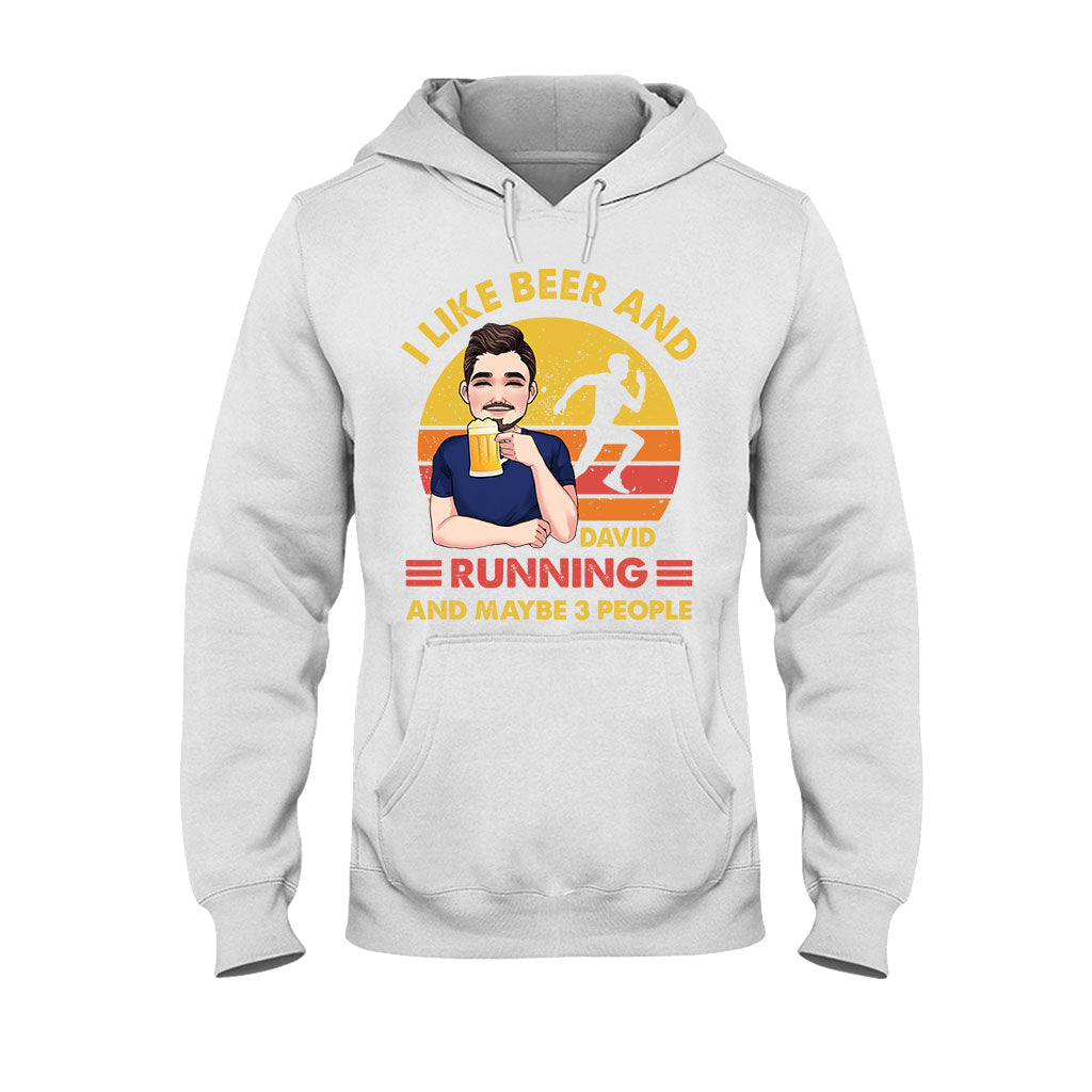 I Like Beer And Running - Personalized Running T-shirt and Hoodie