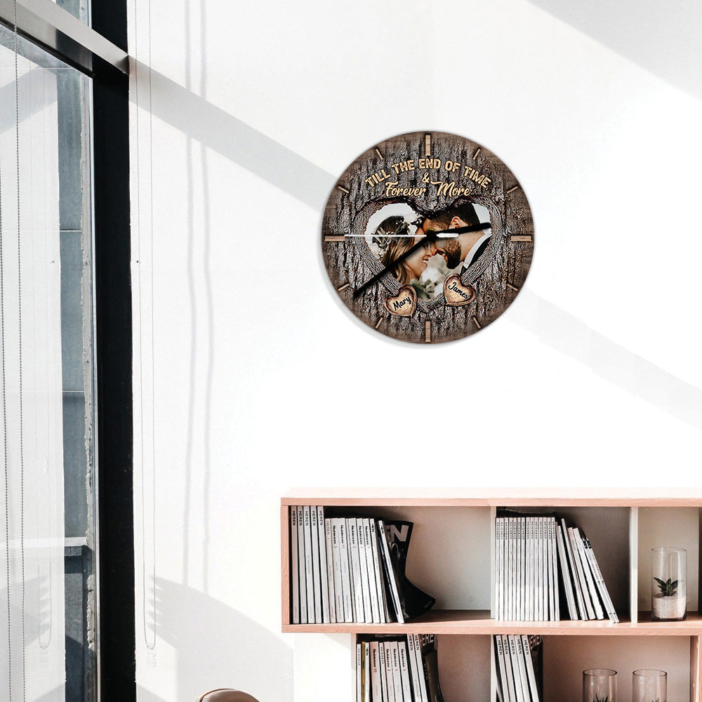 Bis ans Ende der Zeit und für immer und ewig – Personalisierte Wanduhr für Ehemann und Ehefrau