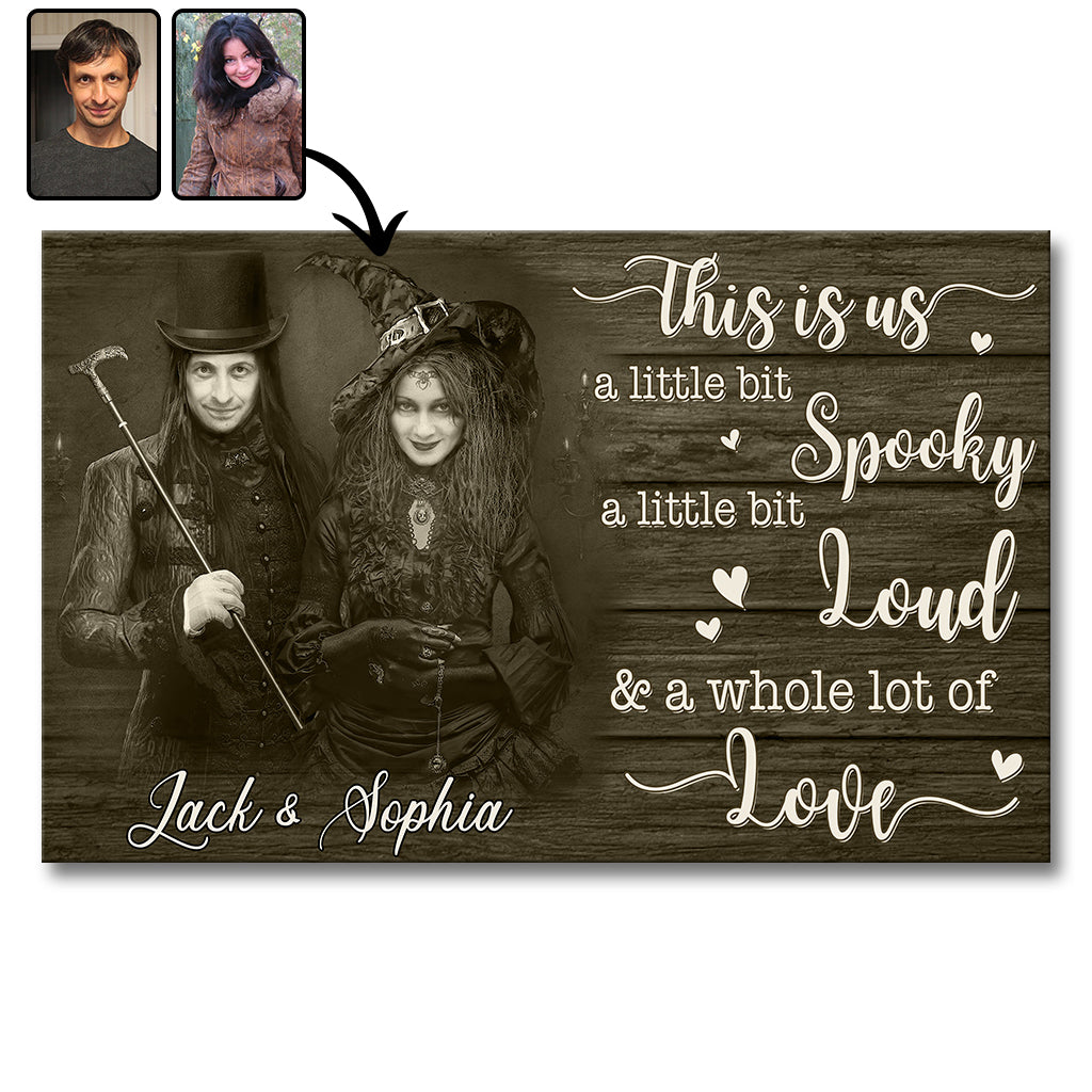 „This Is Us“-Paar-Halloween-Stimmung: Gesichtstausch – Personalisierte Leinwand und Poster für Paare