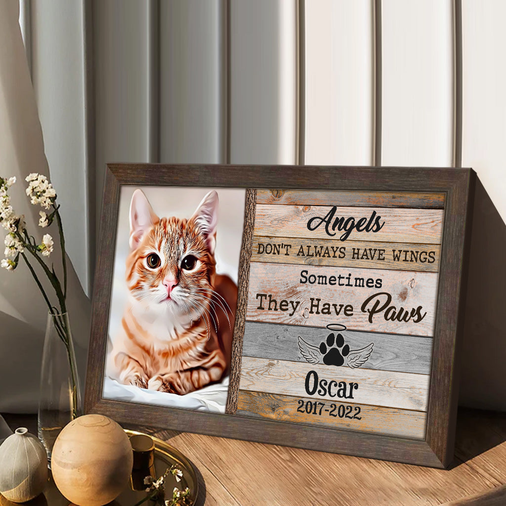 Engel haben nicht immer Flügel – Personalisierte Hundeleinwand und Poster